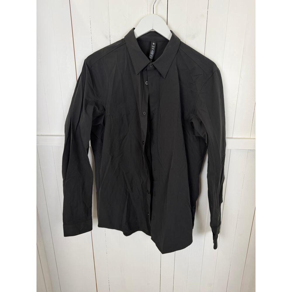 Lululemon Men's Black Casual Button-Down Shirt Size L